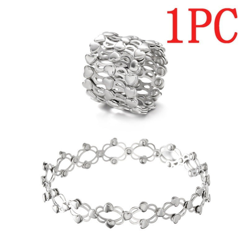 "2-in-1 Creative Magic Stretchable Ring Bracelet for Women - Shiny Crystal Retractable Jewelry Gift"